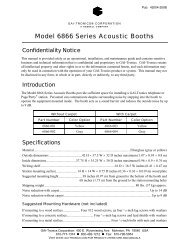 Model 6866 Series Acoustic Booths - GAI-Tronics