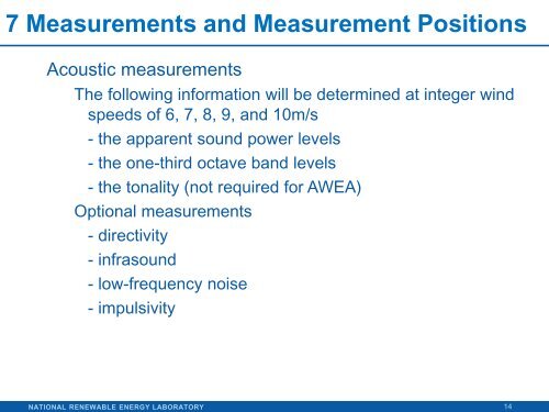 IEC Acoustic Standard IEC 61400-11