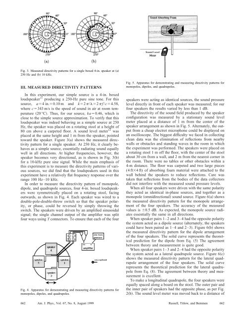 Acoustic monopoles, dipoles, and quadrupoles