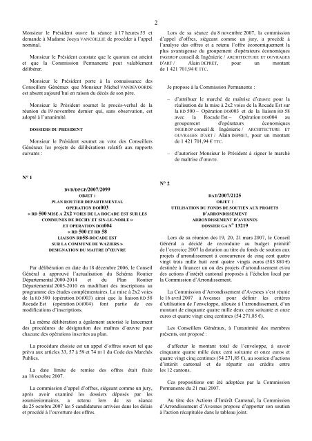 Commission permanente du 10 décembre 2007 - Conseil Général ...