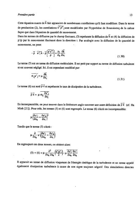 Simulation des écoulements turbulents compressibles par une ...