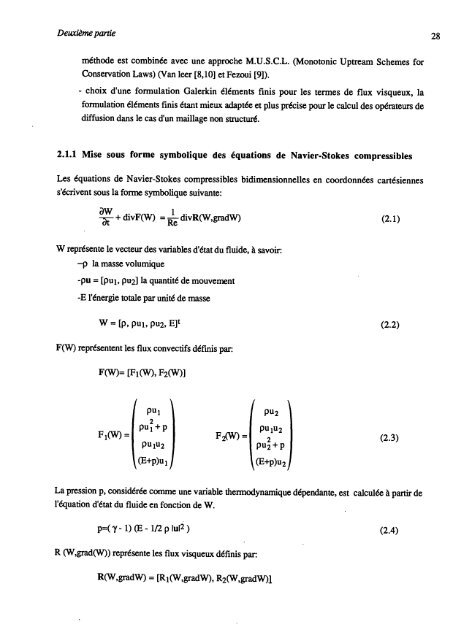 Simulation des écoulements turbulents compressibles par une ...