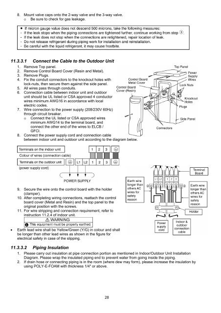 Indoor Unit Outdoor Unit CS-E9NKUAW CS ... - Panasonic