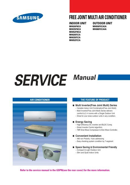 Samsung MH080FXCA4A Outdoor Unit Service Manual (click here