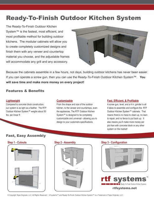 Ready To Finish Outdoor Kitchen System Rtf Systems