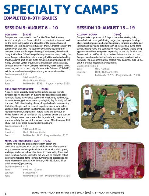 session2 june18-june22 - the YMCA of Delaware