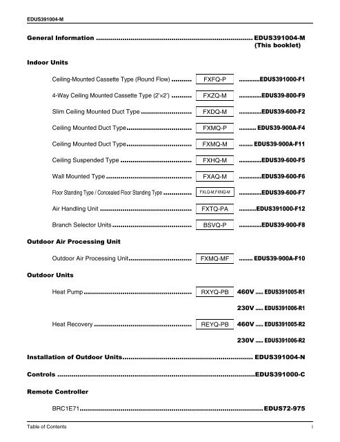 VRV III General Information - Daikin AC