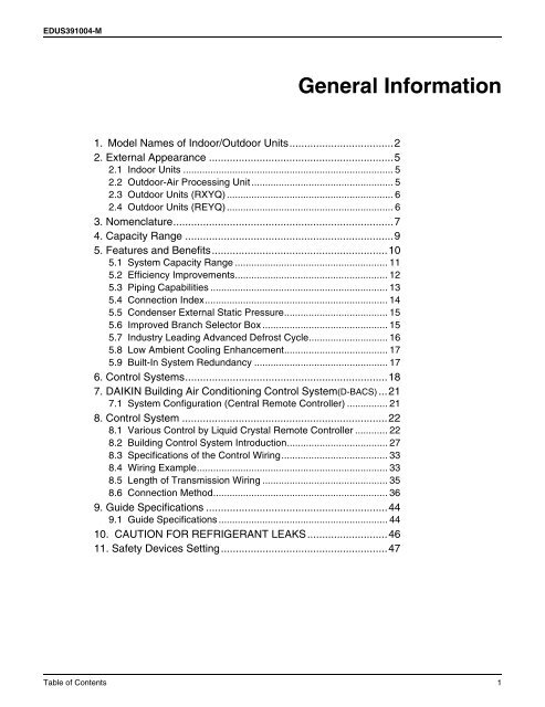 VRV III General Information - Daikin AC