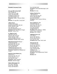 Detailed Company Index - Ministry of Agriculture and Lands