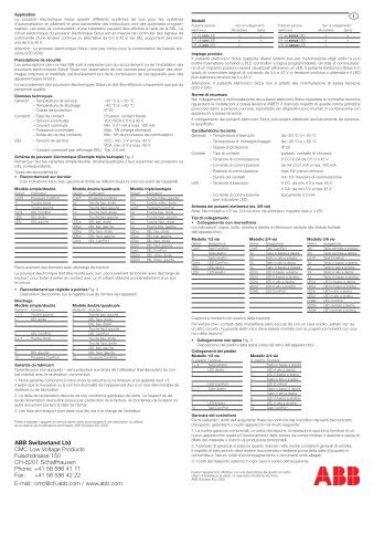 ABB Switzerland Ltd CMC Low Voltage Products Fulachstrasse 150 ...