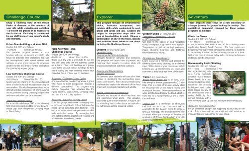 Genesee Experiential Outdoor Center Brochure