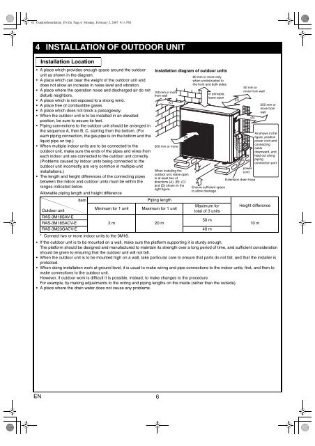 air conditioner (multi-split type) outdoor unit installation manual