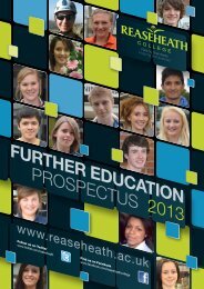 Download FE Prospectus for 2013 - Reaseheath College