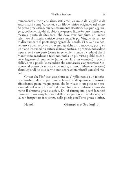 VIRGILIO E STESICORO Una ricerca sulla Tabula Iliaca Capitolina *