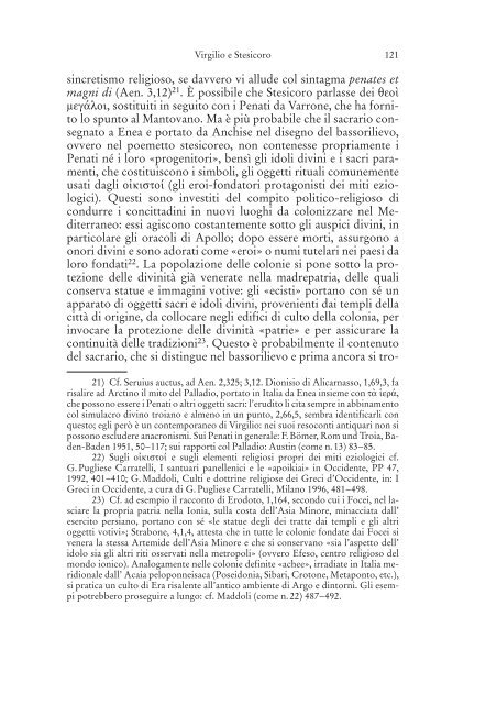 VIRGILIO E STESICORO Una ricerca sulla Tabula Iliaca Capitolina *