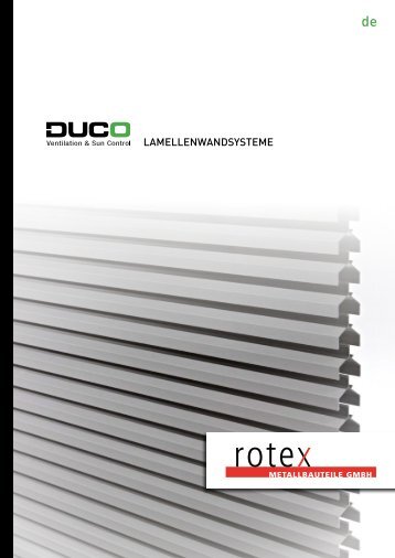 Katalog DUCO Wetterschutz - Rotex Metallbauteile GmbH
