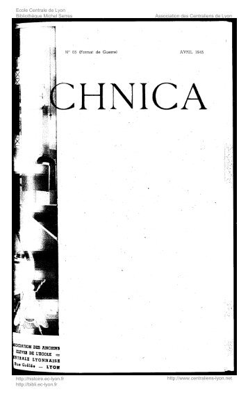 Revue Technica, année 1945, numéro 65 - Histoire de l'École ...