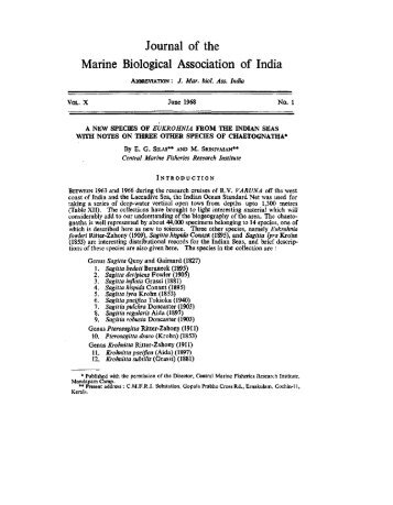 A new species of Eukrohnia from the Indian - Eprints@CMFRI ...