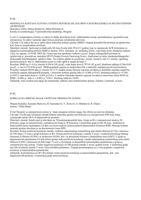 Godište 35 supplement 2 - Institut za reumatologiju