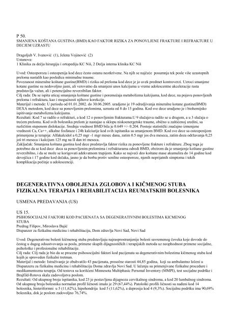 Godište 35 supplement 2 - Institut za reumatologiju