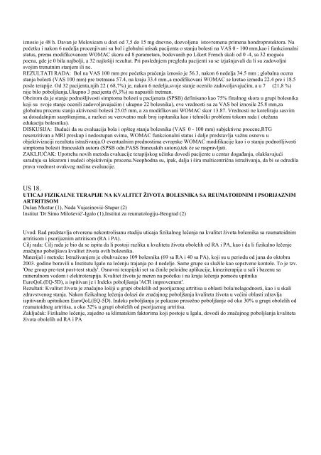 Godište 35 supplement 2 - Institut za reumatologiju