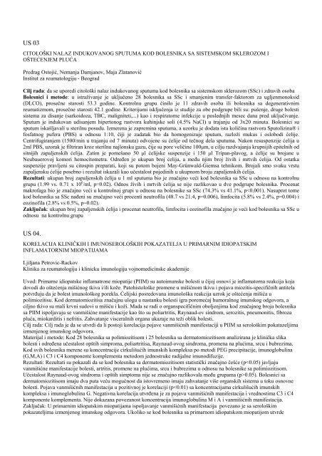 Godište 35 supplement 2 - Institut za reumatologiju