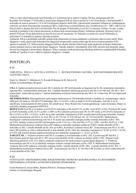 Godište 35 supplement 2 - Institut za reumatologiju