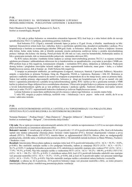 Godište 35 supplement 2 - Institut za reumatologiju