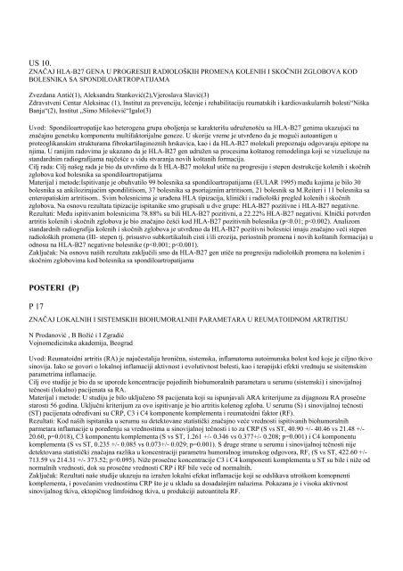 Godište 35 supplement 2 - Institut za reumatologiju