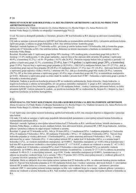 Godište 35 supplement 2 - Institut za reumatologiju