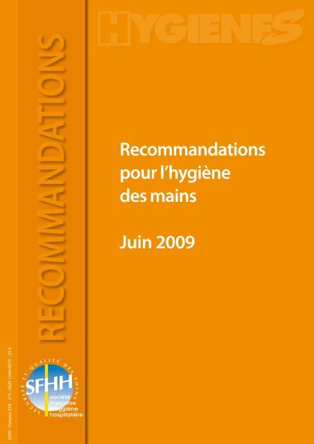 Recommandations pour l'hygiène des mains Juin 2009 - NosoBase