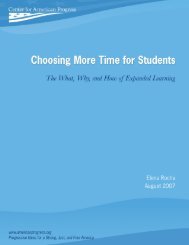 Choosing More Time for Students - Center for American Progress