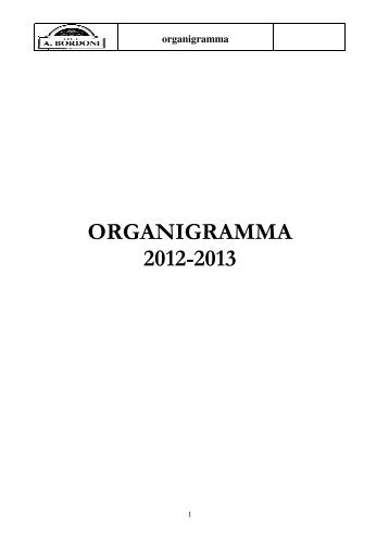 ORGANIGRAMMA 2012-2013