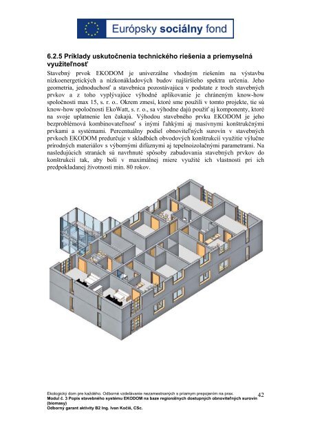 Modul č. 3 Popis stavebného systému EKODOM na ... - RPIC Malacky