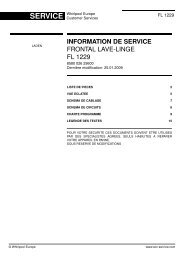 INFORMATION DE SERVICE FRONTAL LAVE-LINGE ... - BRELECT