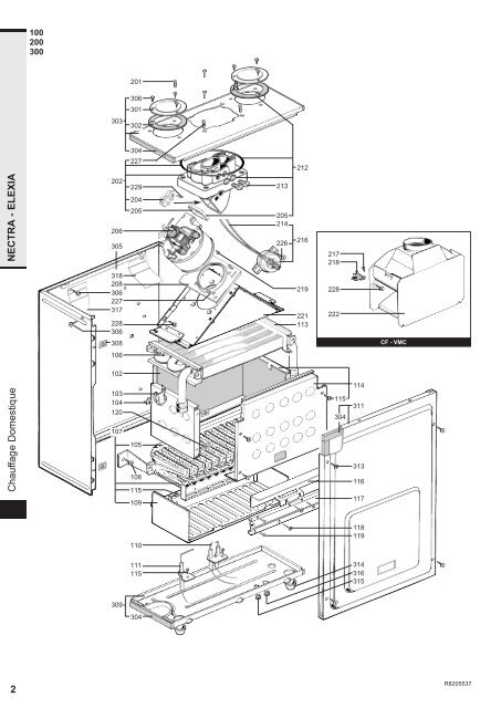 vue eclatee chauffage domestique nectra - elexia - Domotech