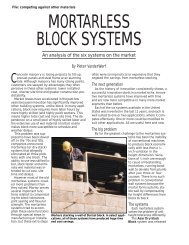 MORTARLESS BLOCK SYSTEMS - Masonry Construction