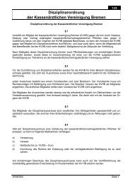 Disziplinarordnung der KV Bremen - KVHB