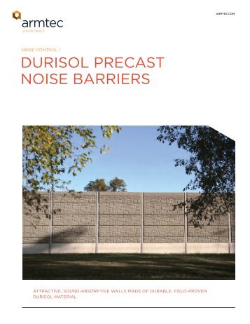 Noise Control / Durisol Precast Noise Barriers - Armtec