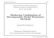 Markovian Combination of Decomposable Model Structures: MCMoSt