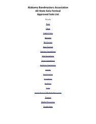 Alabama Bandmasters Association All-State Solo Festival Approved ...