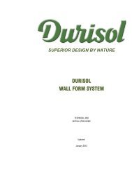 DURISOL WALL FORM SYSTEM - Durisol Building Systems Inc.