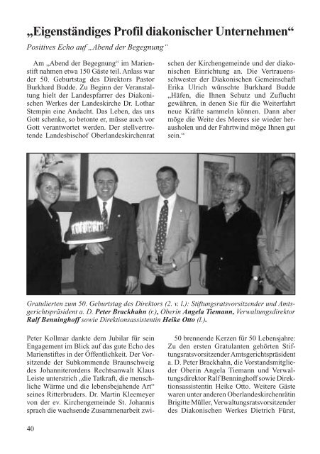 Heft Nr. 4/2003 - ev.-luth. Diakonissenanstalt Marienstift Braunschweig