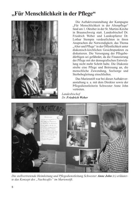 Heft Nr. 4/2003 - ev.-luth. Diakonissenanstalt Marienstift Braunschweig