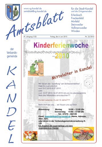 Amtsblatt - Verbandsgemeinde Kandel