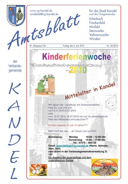 Amtsblatt - Verbandsgemeinde Kandel