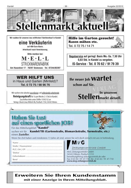 Amtsblatt - Verbandsgemeinde Kandel