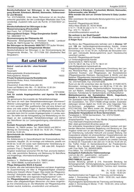 Amtsblatt - Verbandsgemeinde Kandel