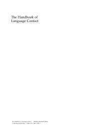 Handbook of Language Contact.pdf - elchacocomoarealinguistica