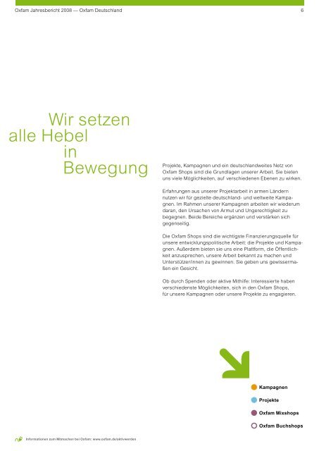 Jahresbericht 2008 - Oxfam